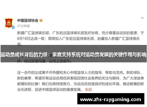 运动员成长背后的力量：家庭支持系统对运动员发展的关键作用与影响